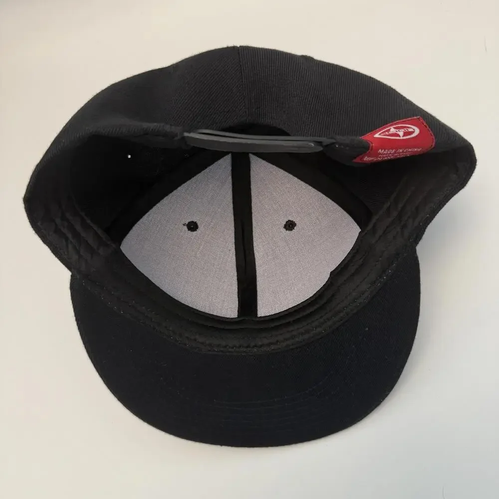 Scion Racing Logo Black Acrylic Cotton Snapback Hat Mens OSFM Flat Brim Cap‎